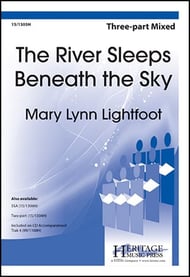 The River Sleeps Beneath the Sky Three-Part Mixed choral sheet music cover Thumbnail